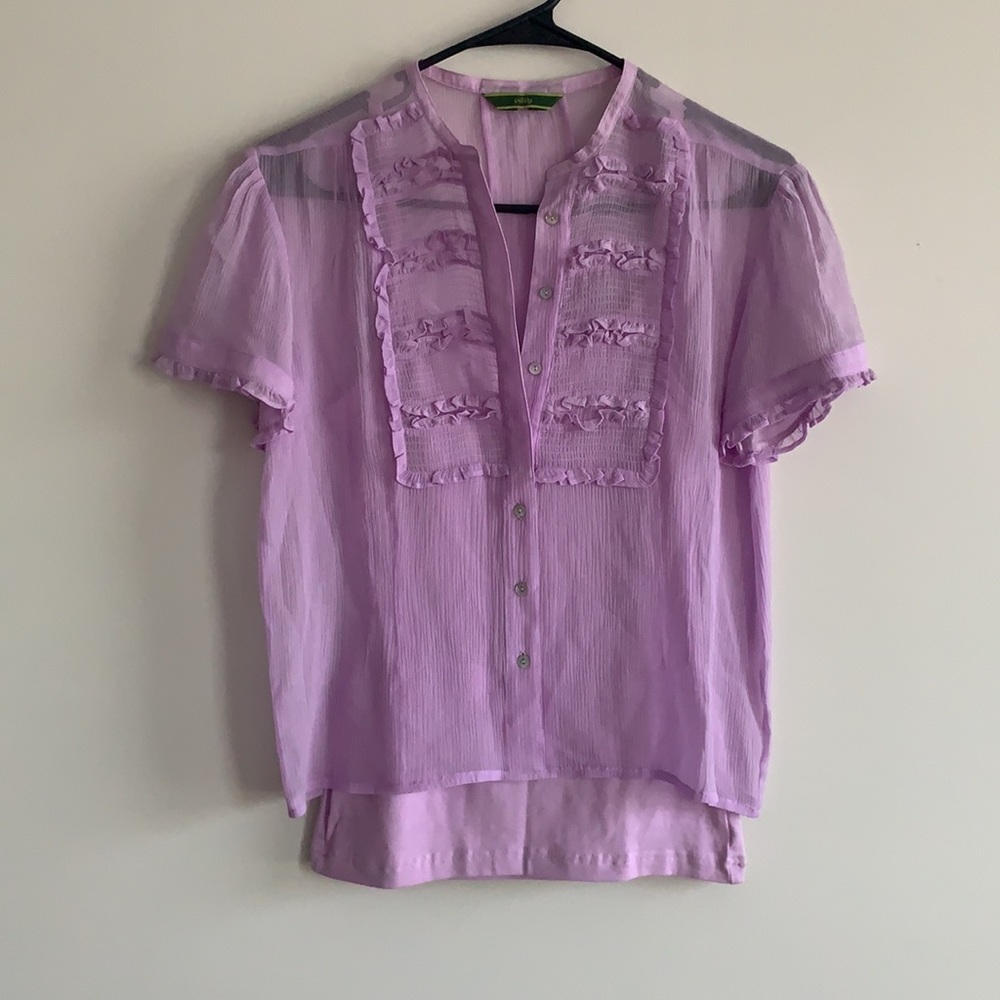 COPY - Oilily Purple Button-Up Blouse with Camiso…